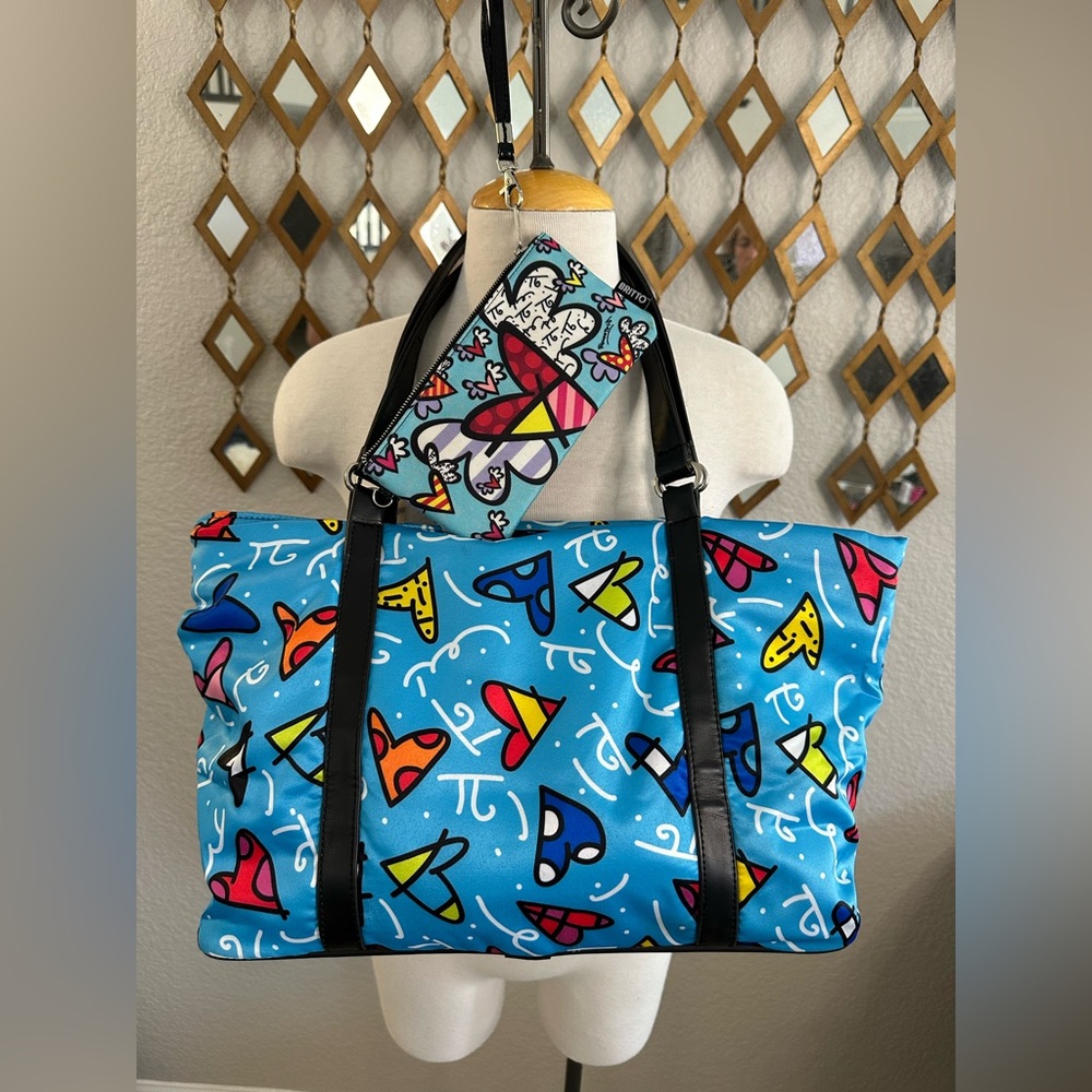 Colorful Britto Tote And Wristlet Set View 2